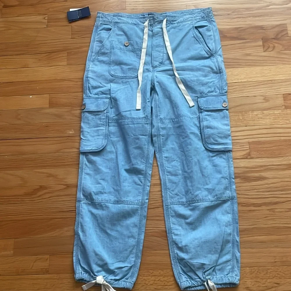 Polo by  Ralph‎ Lauren Chambray Cargo Joggers 2 oversized